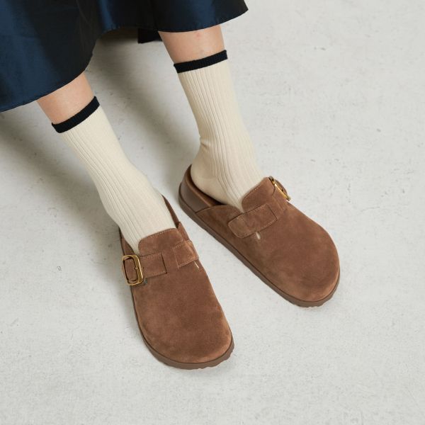 柔韌麵包家族-皮帶扣勃肯-麂皮咖 小白鞋,餅乾鞋,厚底鞋,休閒鞋,鬆餅鞋,真皮鞋,送客神器,情侶鞋,球鞋,厚底球鞋,樂福鞋,瑪莉珍鞋,高跟鞋,女鞋,勃肯鞋