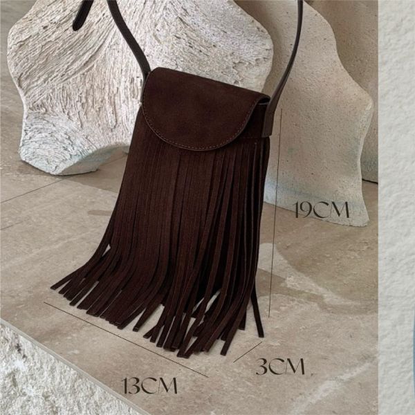 麂皮長流蘇包-深咖 女包推薦,女用包包,側背包女,肩背包女,手提包女,百搭女包,通勤包推薦,小包推薦女,女用小方包,大容量女包,托特包女,腋下包女,馬鞍包女,封口包,拉鍊包,真皮女包,編織包女款,棉麻包推薦,質感女包.小眾女包品牌,麂皮包,流蘇包