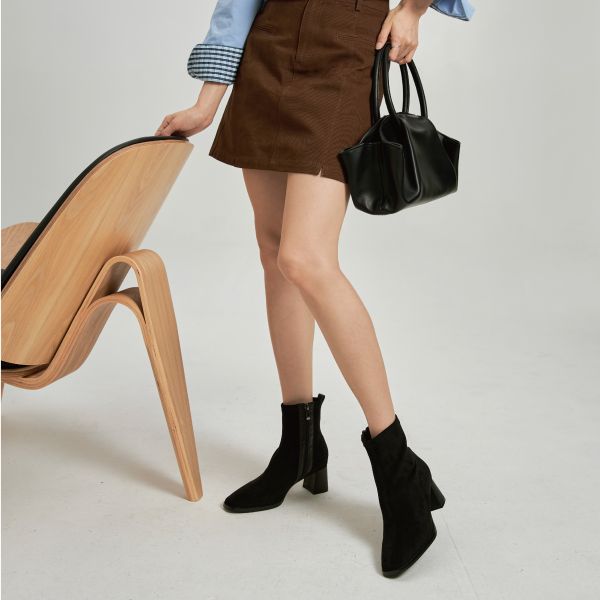 忘記有穿彈力靴-二代絨布彈力靴-黑色 小白鞋,餅乾鞋,厚底鞋,休閒鞋,鬆餅鞋,真皮鞋,送客神器,情侶鞋,球鞋,厚底球鞋,樂福鞋,瑪莉珍鞋,高跟鞋,女鞋,勃肯鞋,短靴,切爾西靴,踝靴,靴子,中筒靴,長靴,尖頭靴