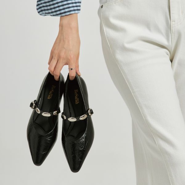 乖女孩反擊-壓紋銀扣瑪莉珍-壓紋黑 小白鞋,餅乾鞋,厚底鞋,休閒鞋,鬆餅鞋,真皮鞋,送客神器,情侶鞋,球鞋,厚底球鞋,樂福鞋,瑪莉珍鞋