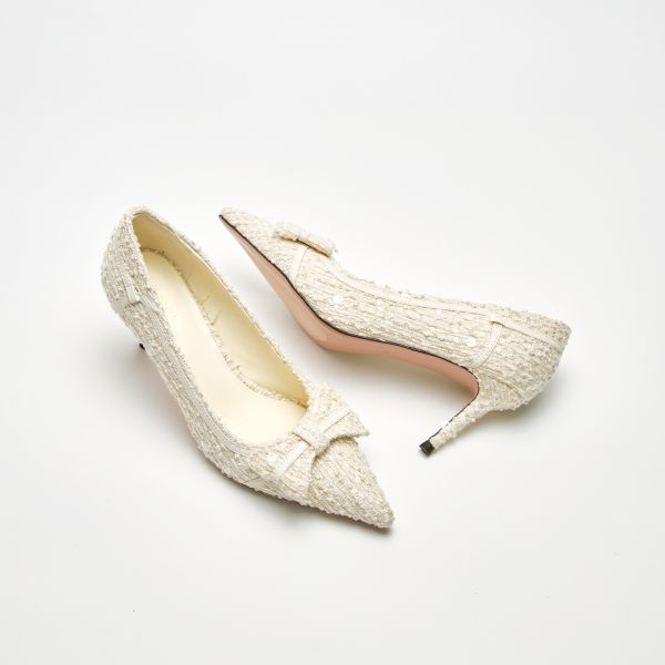 法式日常濾鏡-小香風跟鞋-毛呢白 小白鞋,餅乾鞋,厚底鞋,休閒鞋,鬆餅鞋,真皮鞋,送客神器,情侶鞋,球鞋,厚底球鞋,樂福鞋,瑪莉珍鞋,高跟鞋,女鞋