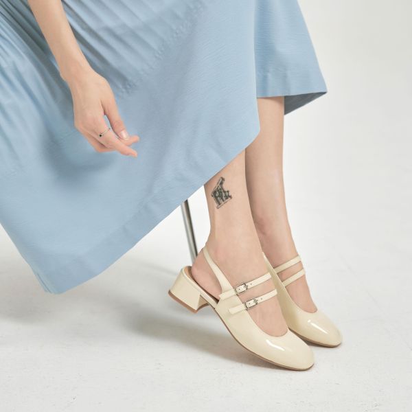 學院風打底-優雅不費力瑪莉珍鞋-光澤白 小白鞋,餅乾鞋,厚底鞋,休閒鞋,鬆餅鞋,真皮鞋,送客神器,情侶鞋,球鞋,厚底球鞋,樂福鞋,瑪莉珍鞋