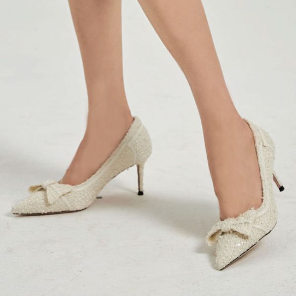 法式日常濾鏡-小香風跟鞋-毛呢白 小白鞋,餅乾鞋,厚底鞋,休閒鞋,鬆餅鞋,真皮鞋,送客神器,情侶鞋,球鞋,厚底球鞋,樂福鞋,瑪莉珍鞋,高跟鞋,女鞋