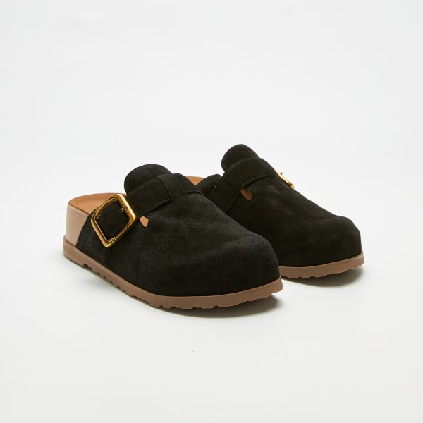 柔韌麵包家族-皮帶扣勃肯-麂皮黑 小白鞋,餅乾鞋,厚底鞋,休閒鞋,鬆餅鞋,真皮鞋,送客神器,情侶鞋,球鞋,厚底球鞋,樂福鞋,瑪莉珍鞋,高跟鞋,女鞋,勃肯鞋