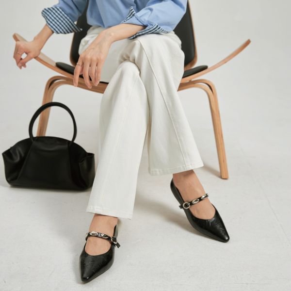 乖女孩反擊-壓紋銀扣瑪莉珍-壓紋黑 小白鞋,餅乾鞋,厚底鞋,休閒鞋,鬆餅鞋,真皮鞋,送客神器,情侶鞋,球鞋,厚底球鞋,樂福鞋,瑪莉珍鞋