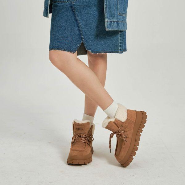 冬天不想離腳-麂皮毛圈雪靴-咖啡色 小白鞋,餅乾鞋,厚底鞋,休閒鞋,鬆餅鞋,真皮鞋,送客神器,情侶鞋,球鞋,厚底球鞋,樂福鞋,瑪莉珍鞋,高跟鞋,女鞋,勃肯鞋,短靴,切爾西靴,踝靴,靴子,中筒靴,長靴,尖頭靴