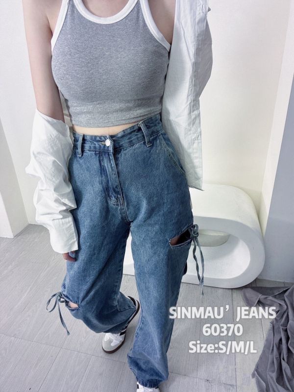 SINMAU欣茂#60232/60370甜酷辣 美式抽繩側綁結縮口工裝褲 欣茂、OOTD、牛仔、長褲、蝴蝶結、工裝