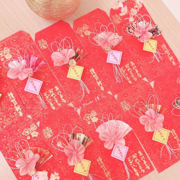 《手工立體紅包袋》香氛花飾 企業紅包, 手工紅包袋, 立體紅包設計, 香氛紅包, 開工紅包, 客戶贈禮, 新年企業送禮