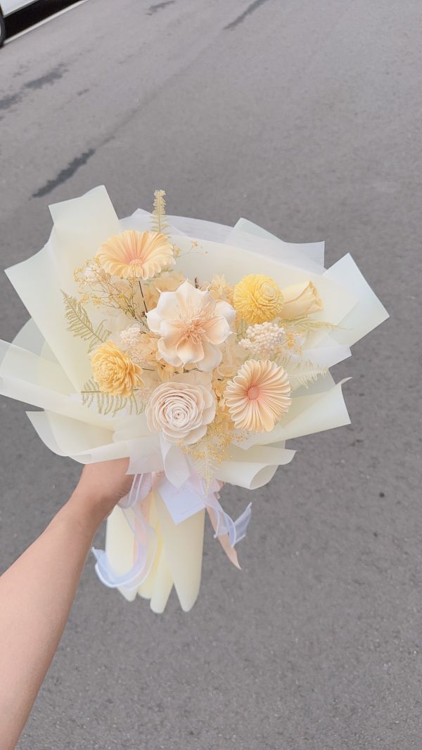 太陽花的祝福畢業花束-精緻手綁大型 
