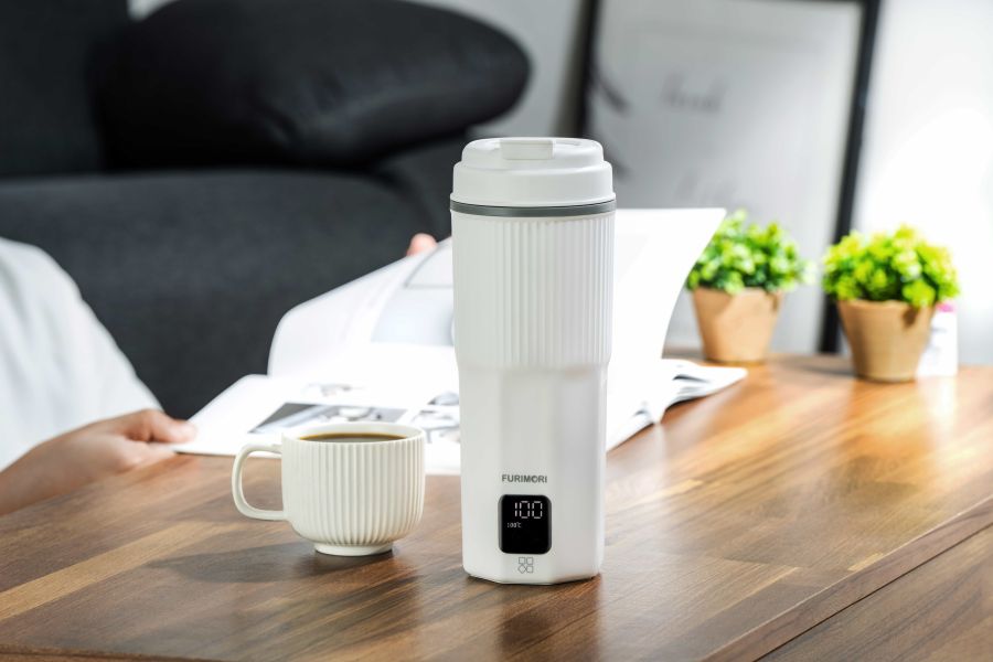 【富力森FURIMORI】316全電壓電熱水杯450ml FU-K176 富力森電熱杯,國際電壓, 316不鏽鋼旅行杯, FU-K1210, 便攜式溫控杯, 電熱保溫杯, 溫控水杯, 旅行電熱杯, 隔熱保溫杯, 智能溫控杯, 出差必備