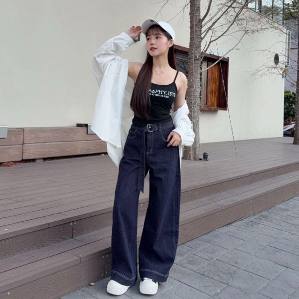 【現貨】“自訂款C位褲” 穿上瞬間成為矚目焦點 附腰帶 (1colors) #GN15Q2503-03 