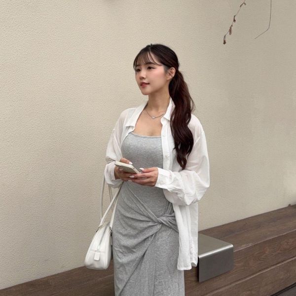 盛夏專線 顯瘦百搭柔軟透膚舒適防曬襯衫 (2colors) #ZK05 