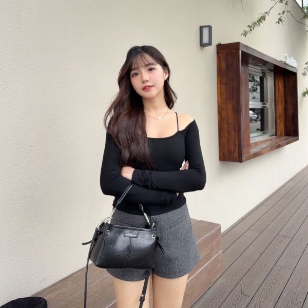 零距謬斯 微辣設計舒適Bra長袖上衣 (3colors) #ZD07 