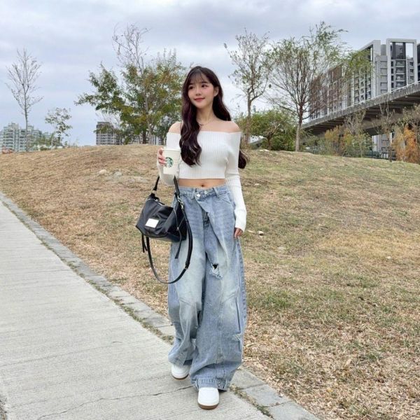 【現貨】街頭Slay 重工設計感個性刷破牛仔褲 (1colors) #ZI05 