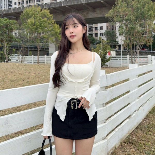 【現貨】高危比例 性感腰帶牛仔褲裙 內建安全褲 (1colors) #ZI07 