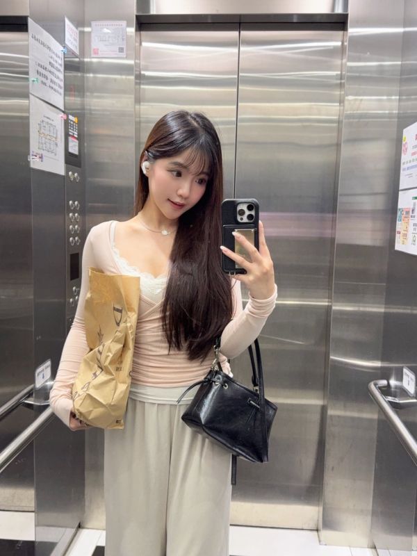 奶油蜜桃 氣質蕾絲真兩件上衣仙女set (2colors) #ZD09 