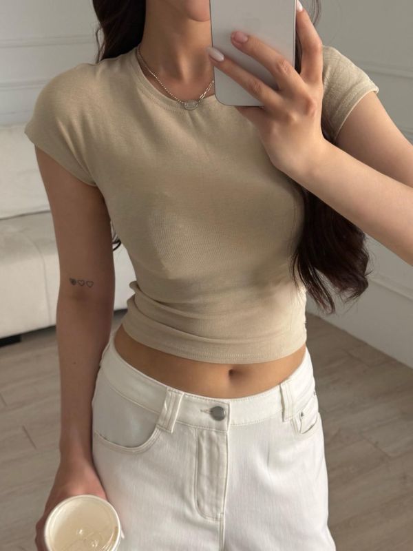 萬搭心機 好版型基礎百搭彈力短tee (4colors) #ZJ01 