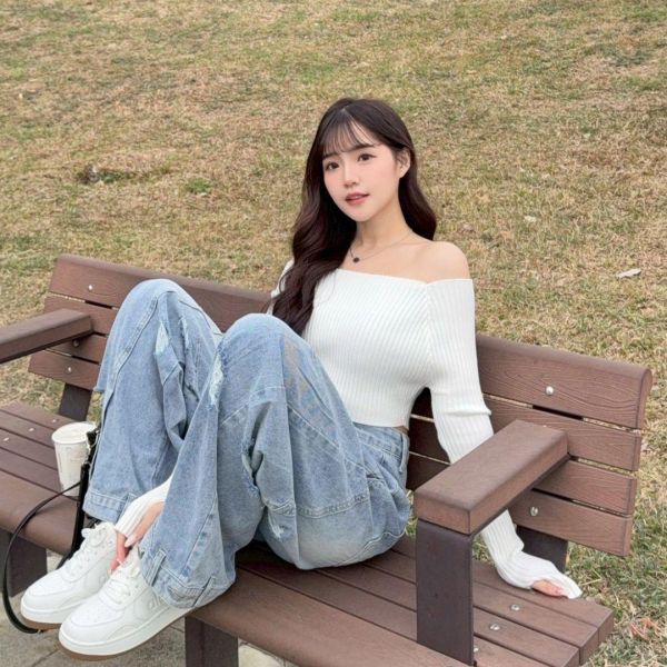 【現貨】街頭Slay 重工設計感個性刷破牛仔褲 (1colors) #ZI05 