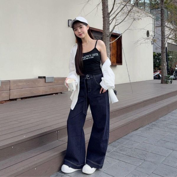 聚焦訊號 字母印花細肩帶Bra背心 (2colors) #ZJ03 