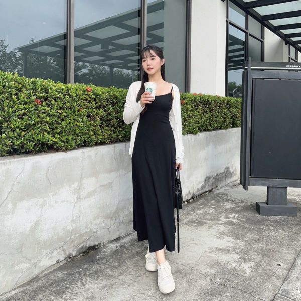 Léa Dress 自留百搭細肩連身長裙 (2colors) #R06 