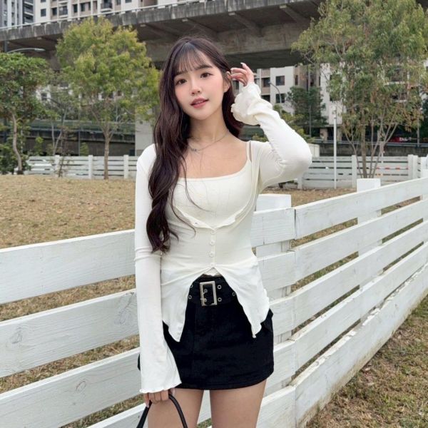 【現貨】高危比例 性感腰帶牛仔褲裙 內建安全褲 (1colors) #ZI07 