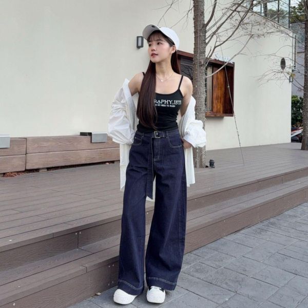 【現貨】“自訂款C位褲” 穿上瞬間成為矚目焦點 附腰帶 (1colors) #GN15Q2503-03 