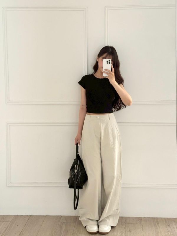 【現貨】“限量無壓工裝褲” 利用立體剪裁達到修飾效果 微弧度剪裁 (2colors) #GH16C1309-03 