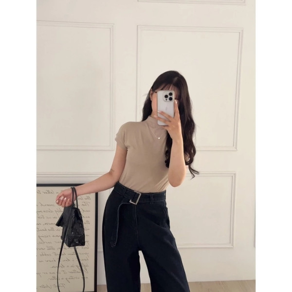 【現貨】Daily wear高級感小立領舒適Tee(4colors) #E09 