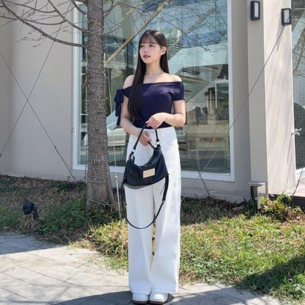 溫柔訊號 氣質斜肩可拆式綁帶Bra Top (4colors) #ZJ02 