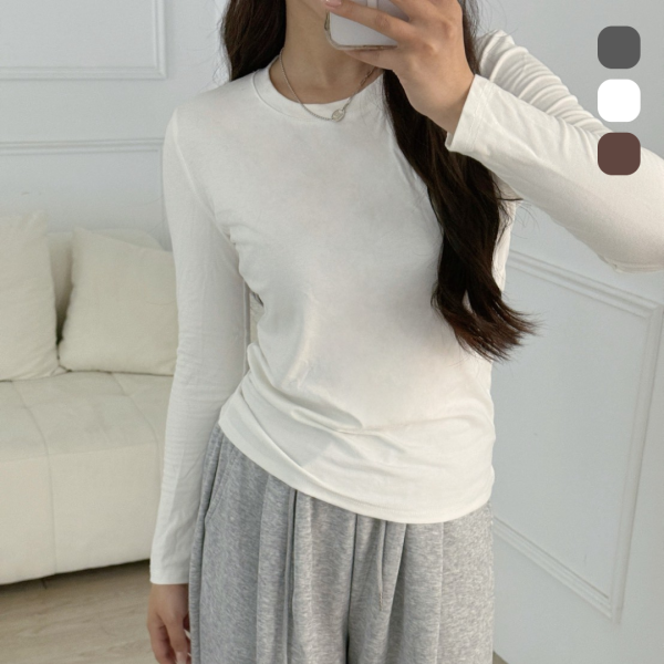 打底神器 純色基礎軟糯百搭打底衣 (3colors) #ZB09 