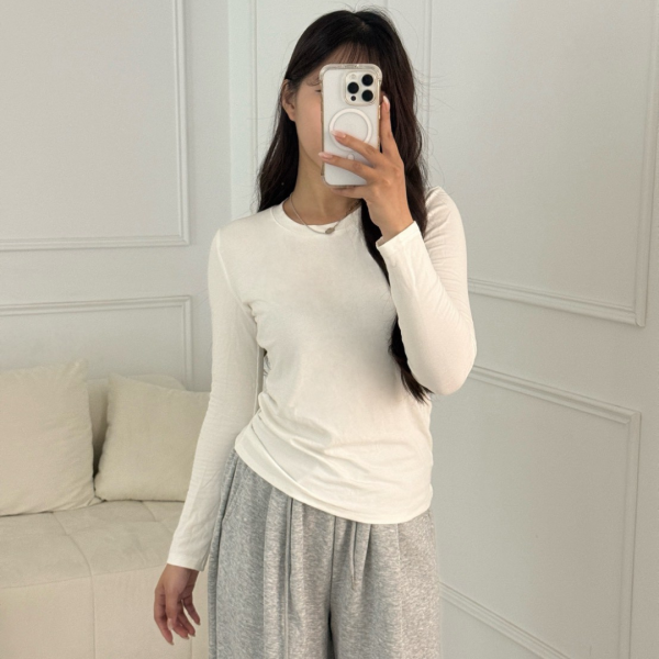 打底神器 純色基礎軟糯百搭打底衣 (3colors) #ZB09 