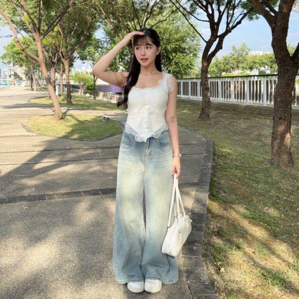 心弦悸動 這件遮副乳版型好蕾絲顯瘦背心 (1colors) #Z04 