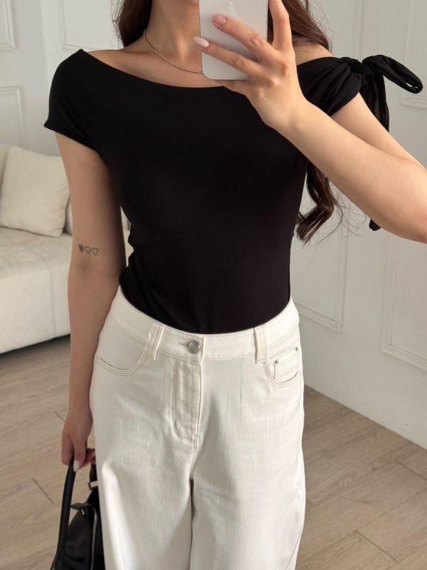 溫柔訊號 氣質斜肩可拆式綁帶Bra Top (4colors) #ZJ02 