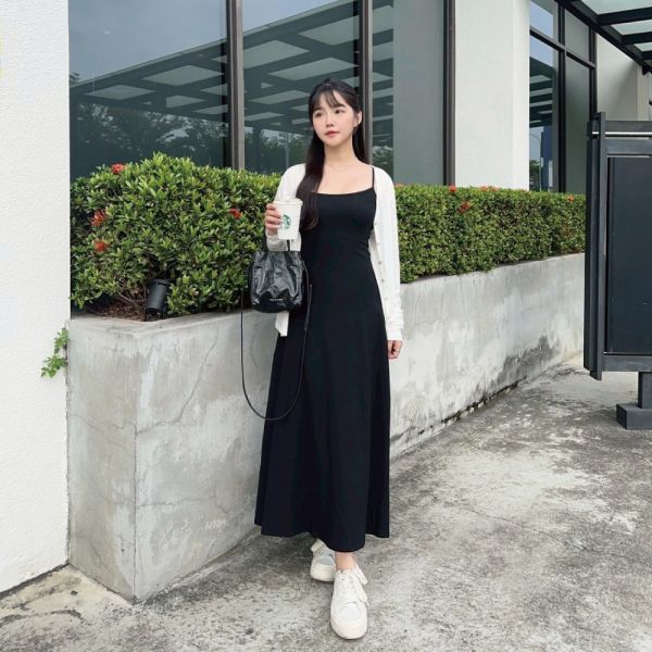 Léa Dress 自留百搭細肩連身長裙 (2colors) #R06 