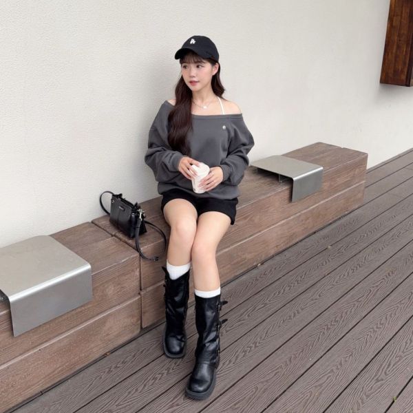 許我耀眼 許妍穿搭高級感休閒set (1colors) #ZD05 