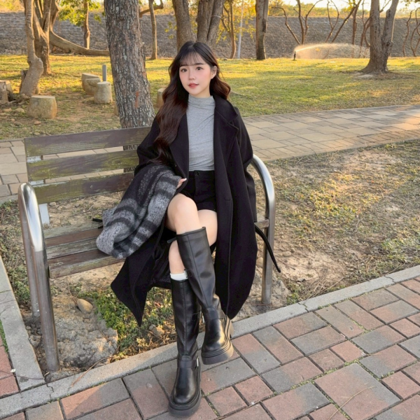 【現貨】百搭激推 爆走不累腳顯瘦厚底長靴 (2colors) #ZH03 