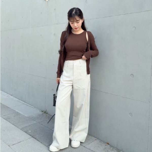 【現貨】包色處理 cp值極高!!不易皺百搭質感寬褲 (4colors) #ZB04 