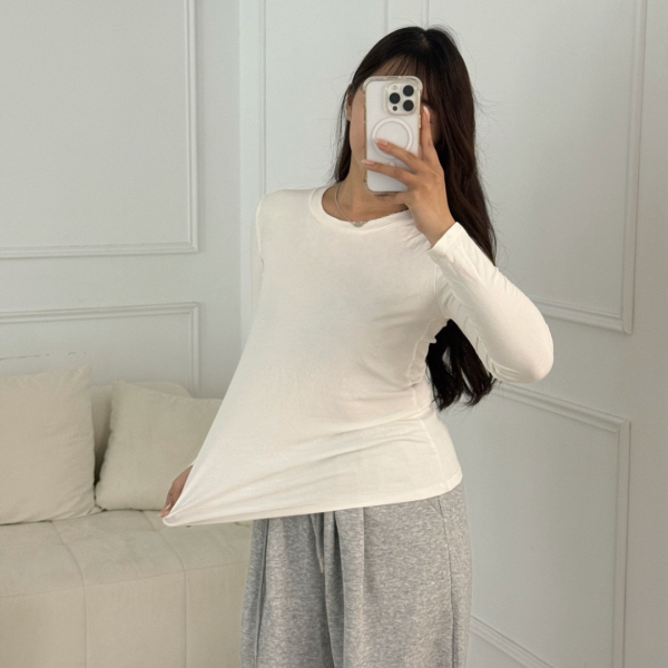 打底神器 純色基礎軟糯百搭打底衣 (3colors) #ZB09 