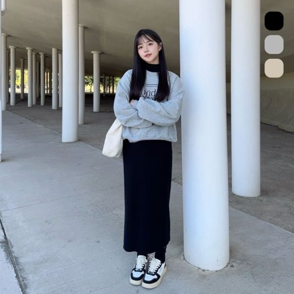 溫柔限定 萬能百搭軟糯針織長裙 (colors3) #K09 