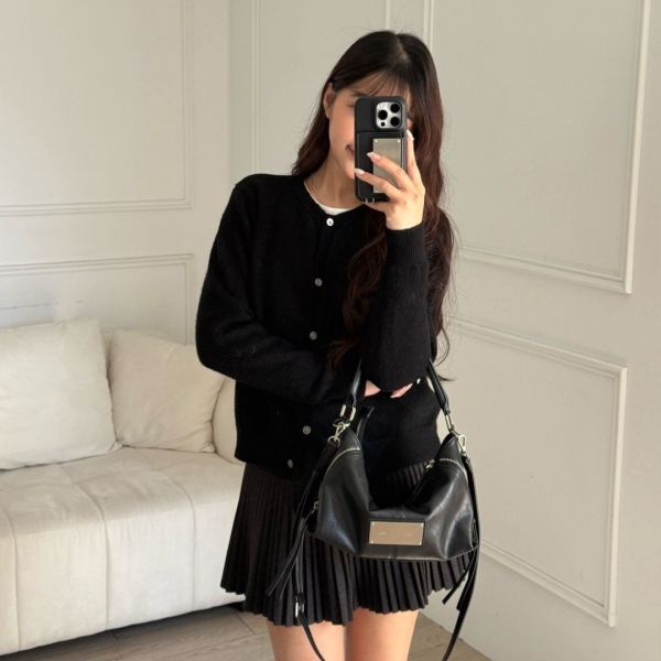 午後自修室 毛呢顯瘦A字百褶短裙 安全褲設計 (2colors) #ZF03 