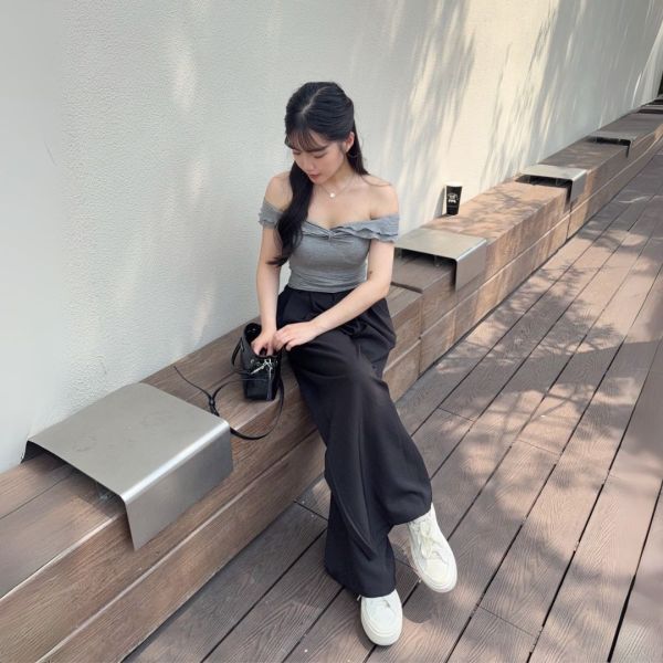 一年穿四季 俐落剪裁百搭垂墜顯瘦西裝長褲 (2colors) #Z15 