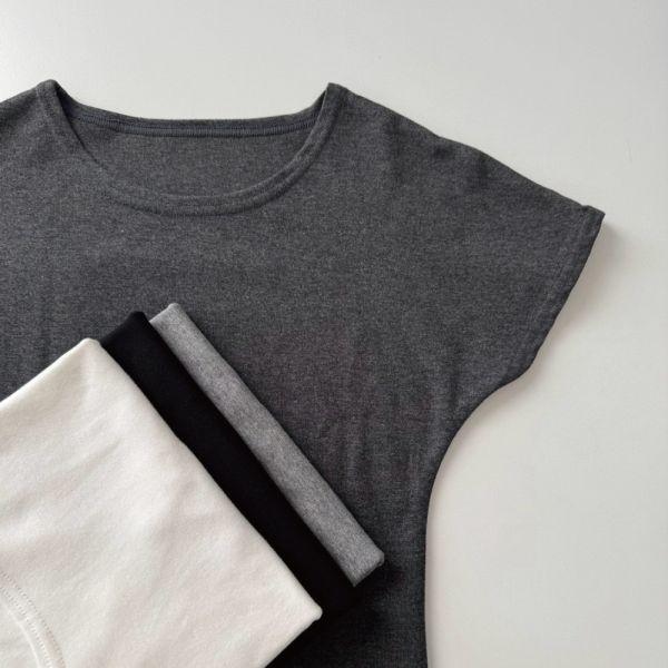 【現貨】簡約穿搭 短版彈性圓領短Tee(4colors) #N10 