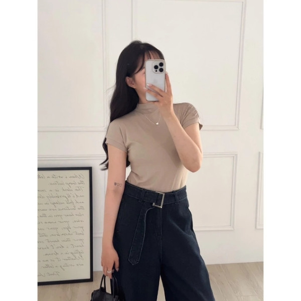 【現貨】Daily wear高級感小立領舒適Tee(4colors) #E09 