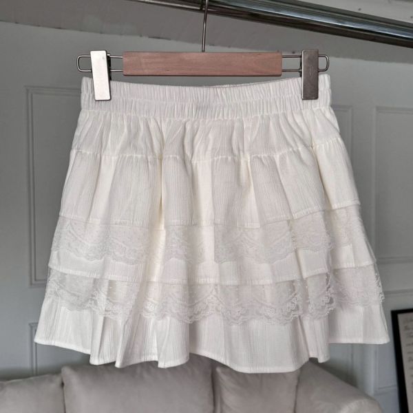 香緹層層 甜美蕾絲蛋糕短裙 (3colors) #ZF05 