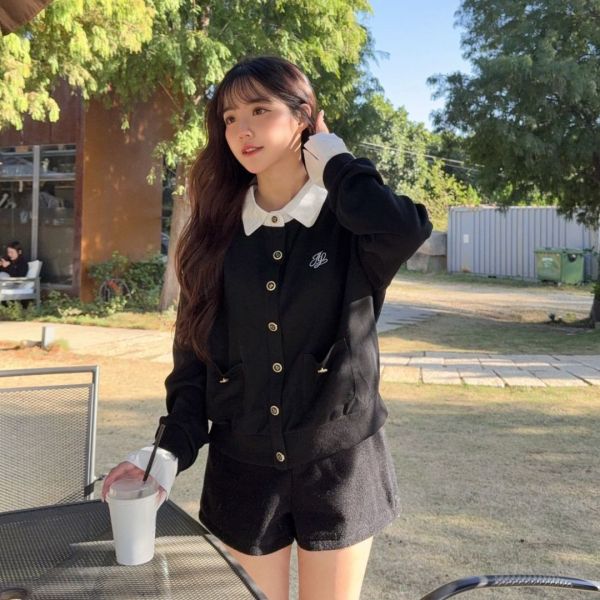 溫莎少女 甜美精緻小香假兩件上衣 (1colors) #ZE08 