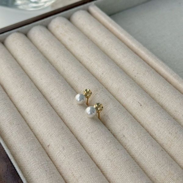 【現貨】法式浪漫 S925純銀珍珠耳環 (1colors) #A20 