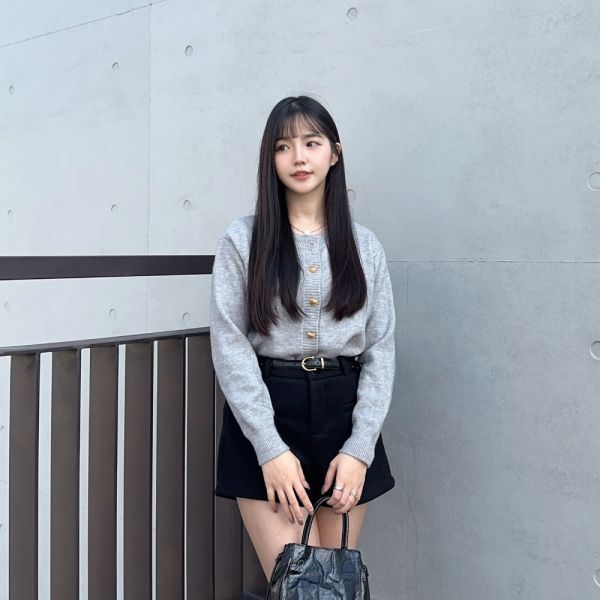 一眼心動 春日愛心排釦針織外套 (4colors) #M03 