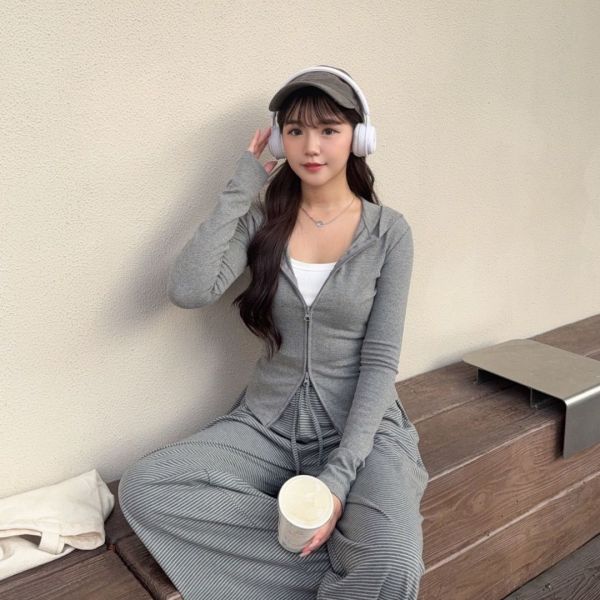 鬆弛時刻 百搭又舒適連帽雙拉鍊外套 (4colors) #ZC08 