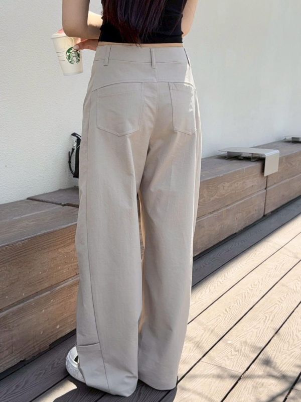 【現貨】“限量無壓工裝褲” 利用立體剪裁達到修飾效果 微弧度剪裁 (2colors) #GH16C1309-03 