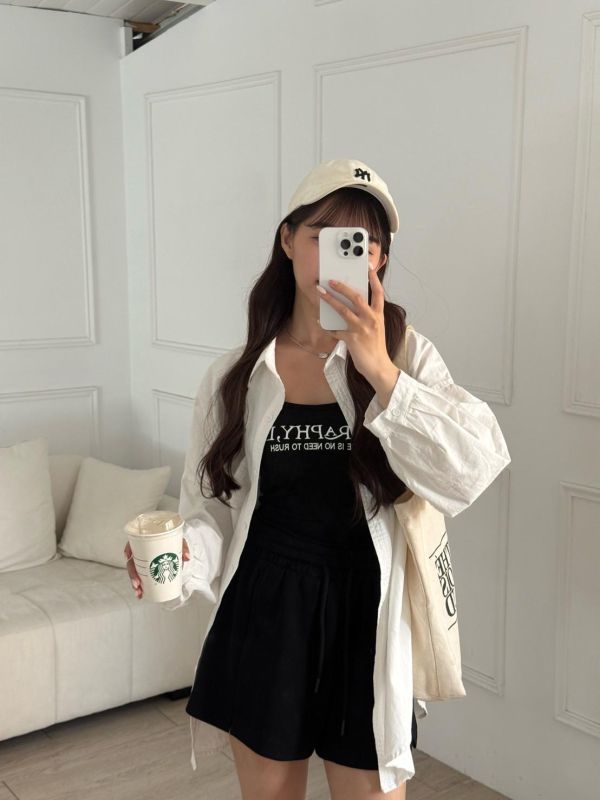 聚焦訊號 字母印花細肩帶Bra背心 (2colors) #ZJ03 